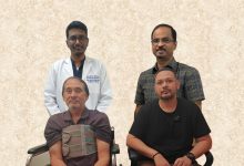 (L-R)Mr. Gokla Nand Pant, Dr RaviRaju, Patient's son_ Dr V. Vinoth Kumar
