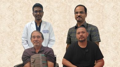 (L-R)Mr. Gokla Nand Pant, Dr RaviRaju, Patient's son_ Dr V. Vinoth Kumar